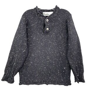Vintage Arancrafts 100% Irish Wool Sweater Men Medium‎ Speckled Outdoor Gorpcore